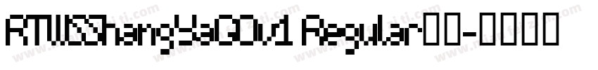 RTWSShangYaGOv1 Regular字体字体转换